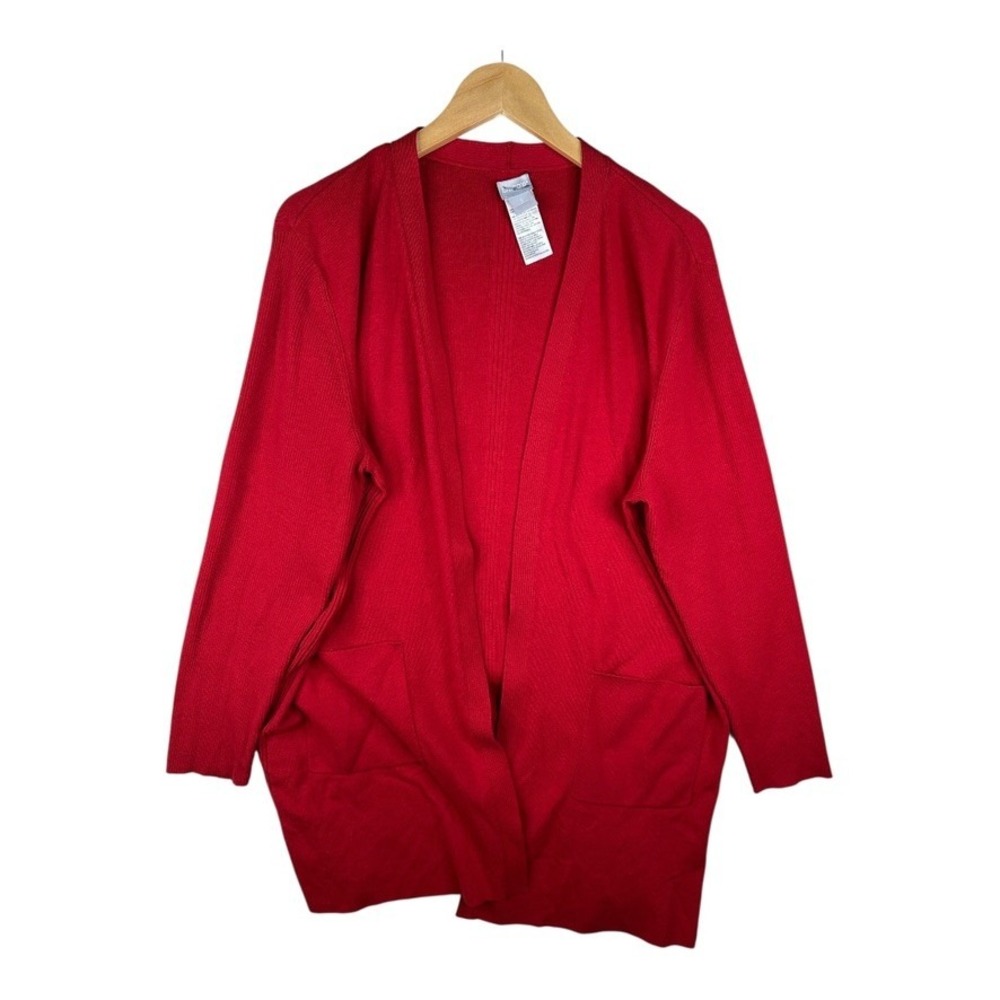 Chico's Women's Open Cardigan Size 3 Red US size‎ XL